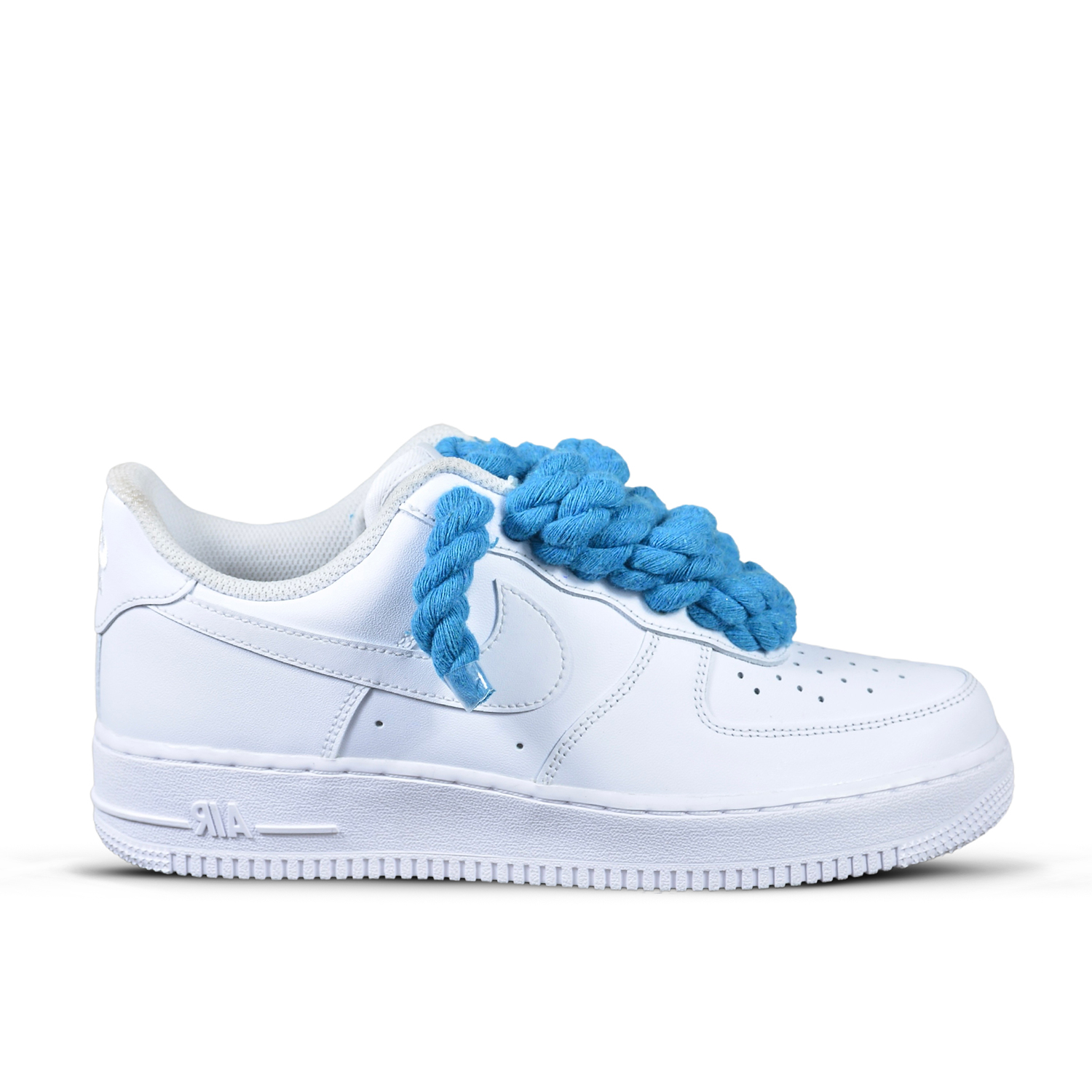 Pantofi Sport Nike Air Force 1 Low Custom Rope Laces Sky-blue