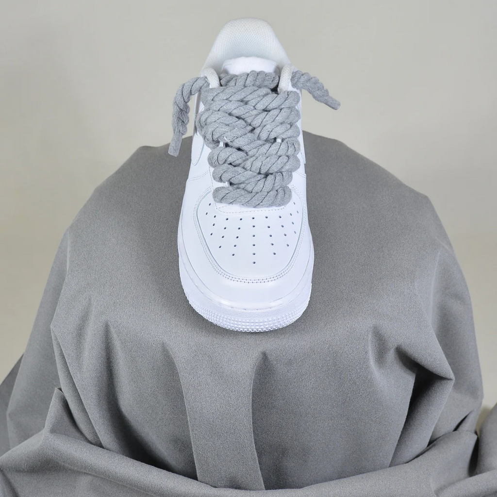 Pantofi Sport Nike Air Force 1 Low Custom Rope Laces Grey
