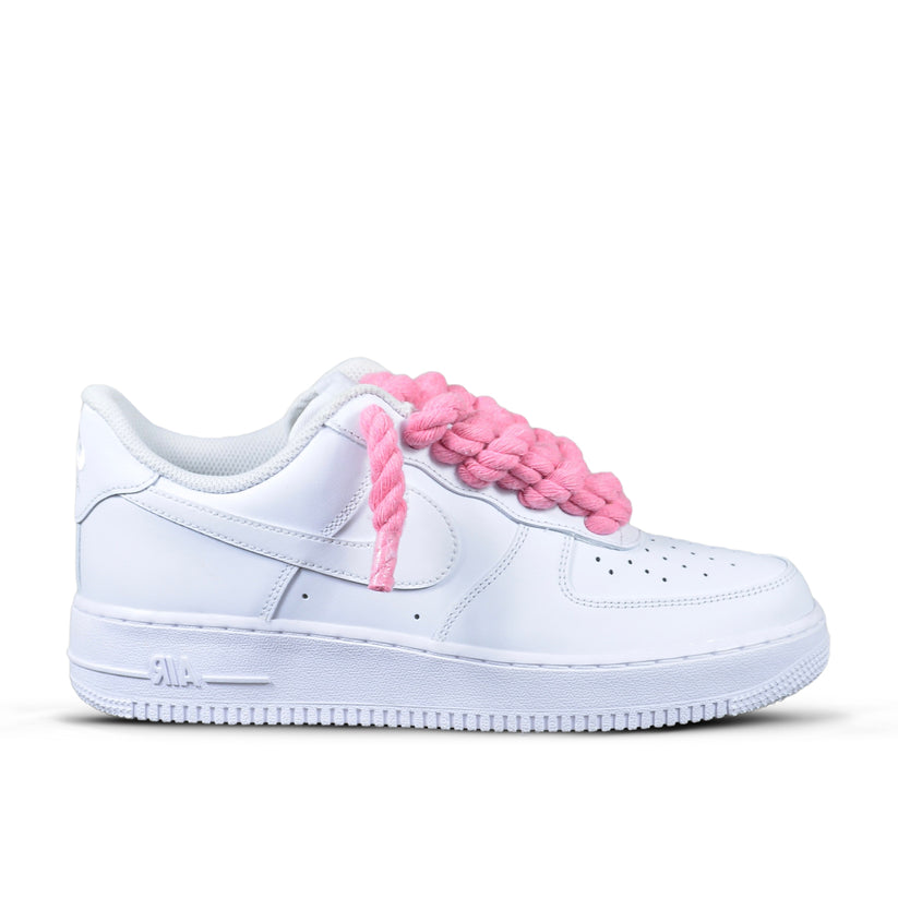 Pantofi Sport Nike Air Force 1 Low Custom Rope Laces Pink