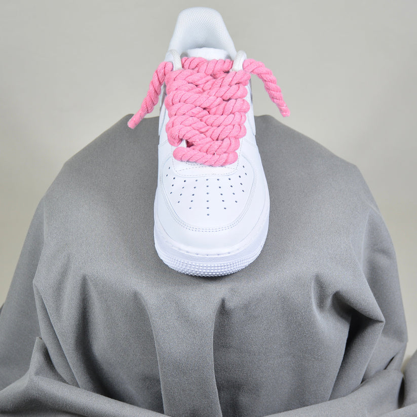 Pantofi Sport Nike Air Force 1 Low Custom Rope Laces Pink