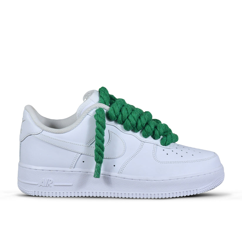 Pantofi Sport Nike Air Force 1 Low Custom Rope Laces Verde Royal Smarald