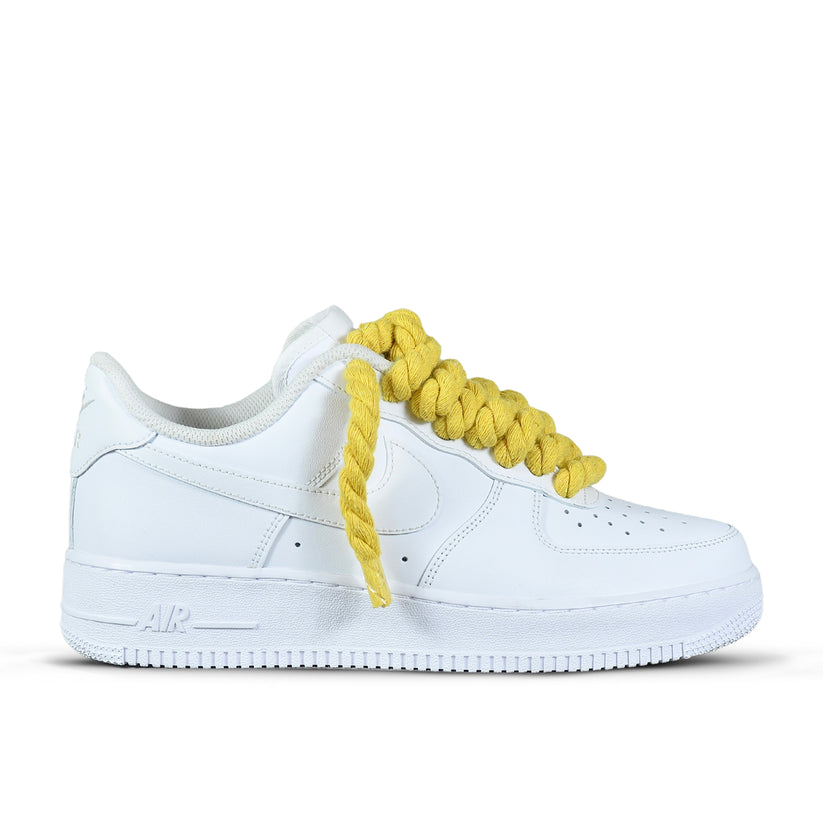 Pantofi Sport Nike Air Force 1 Low Custom Rope Laces Galben Citron