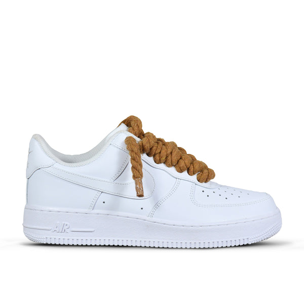Pantofi Sport Nike Air Force 1 Low Custom Rope Laces Maro Terracotta