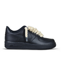 Pantofi Sport Nike Air Force 1 Low Custom Rope Laces Bej Black