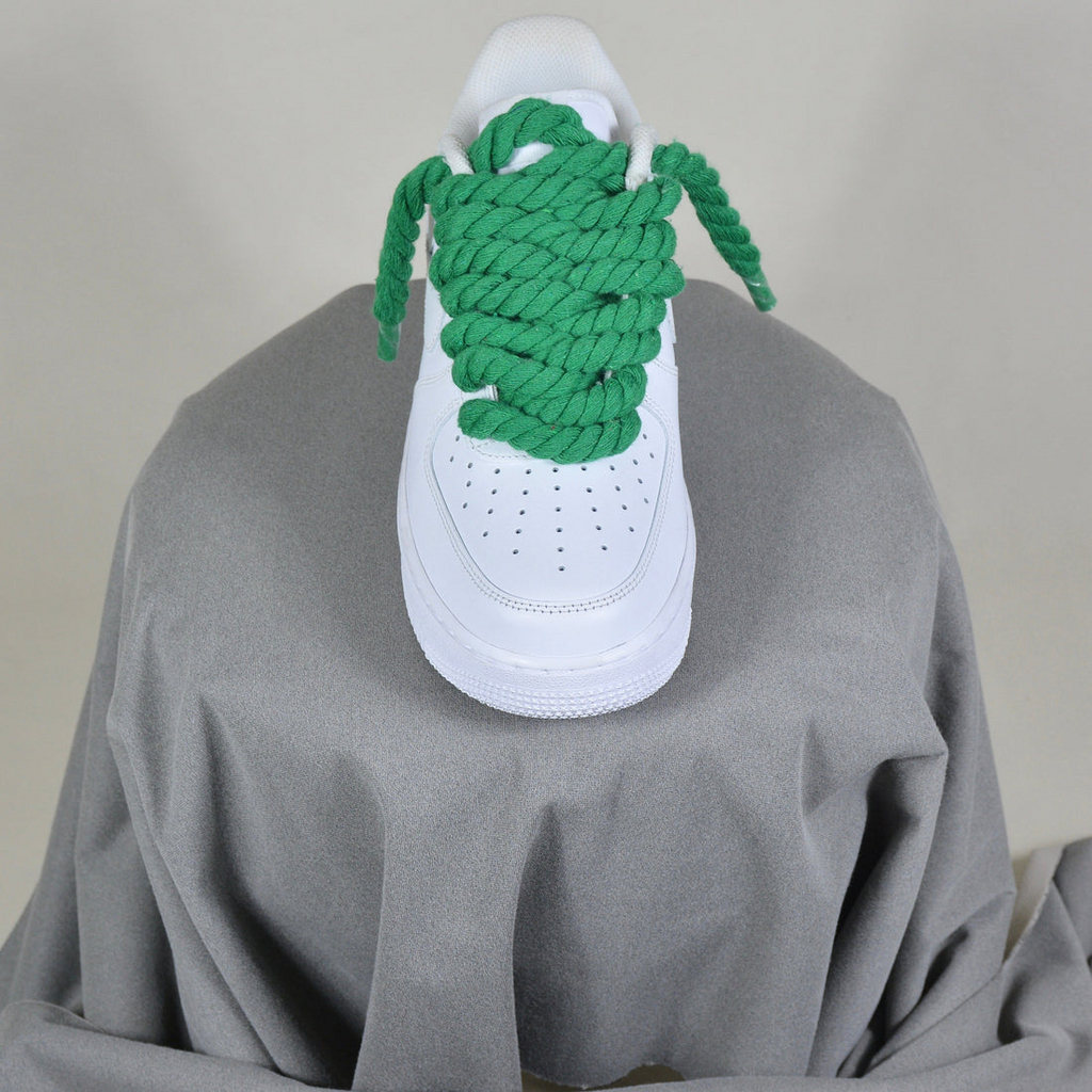 Pantofi Sport Nike Air Force 1 Low Custom Rope Laces Verde Royal Smarald