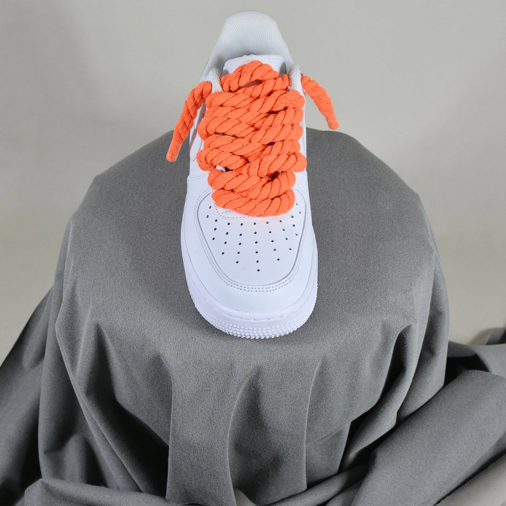 Pantofi Sport Nike Air Force 1 Low Costum Rope Laces Orange Strike