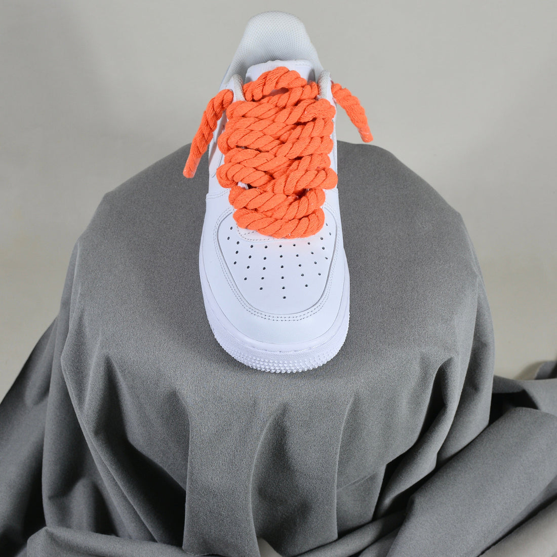 Pantofi Sport Nike Air Force 1 Low Costum Rope Laces Orange Strike