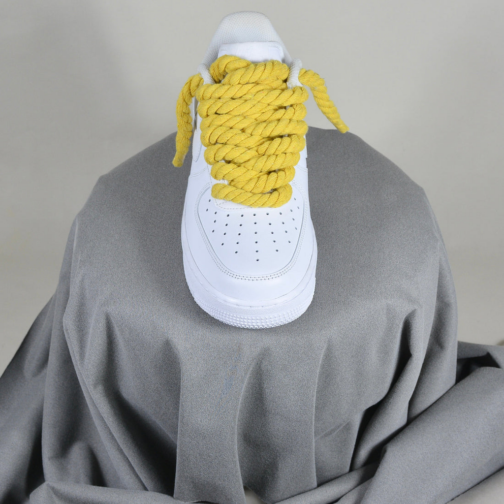 Pantofi Sport Nike Air Force 1 Low Custom Rope Laces Galben Citron