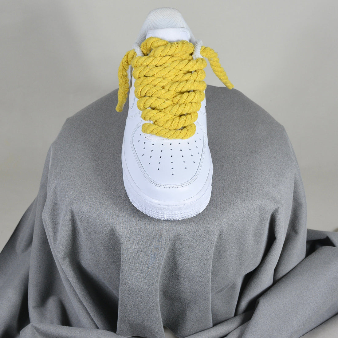 Pantofi Sport Nike Air Force 1 Low Custom Rope Laces Galben Citron