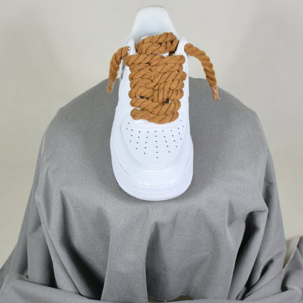 Pantofi Sport Nike Air Force 1 Low Custom Rope Laces Maro Terracotta