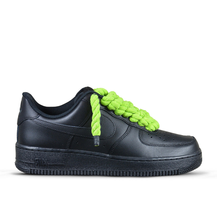 Pantofi Sport Nike Air Force 1 Low Custom Rope Laces Verde Monster
