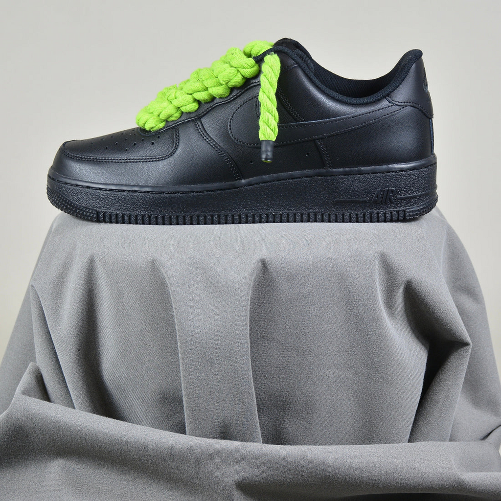 Pantofi Sport Nike Air Force 1 Low Custom Rope Laces Verde Monster