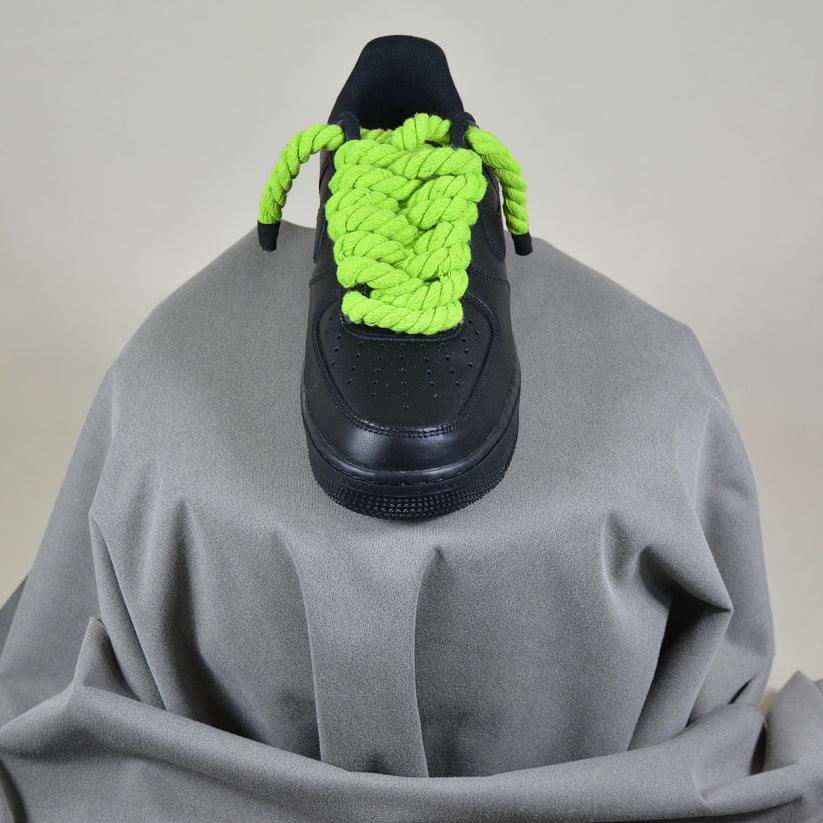 Pantofi Sport Nike Air Force 1 Low Custom Rope Laces Verde Monster