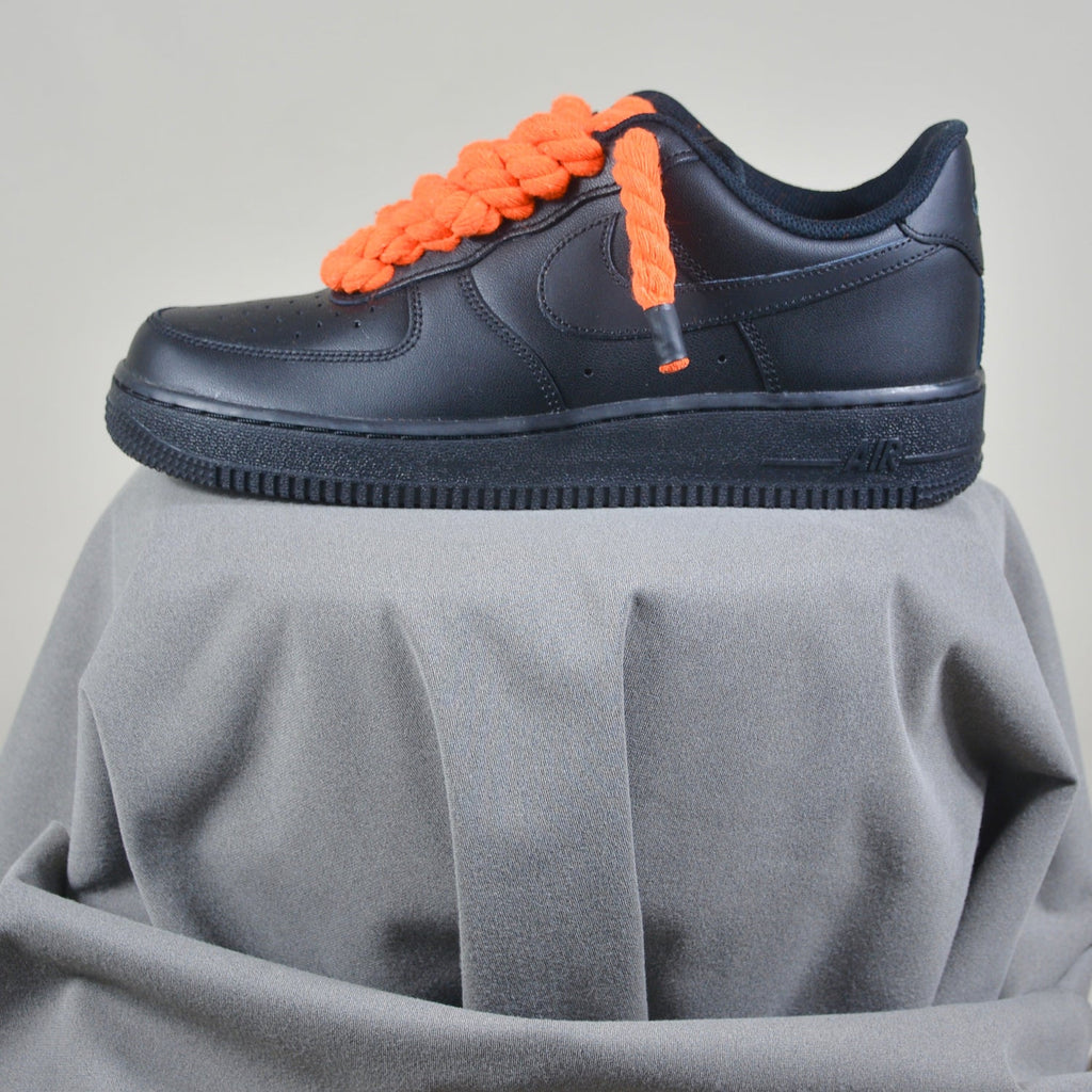 Pantofi Sport Nike Air Force 1 Low Custom Rope Laces Orange Black