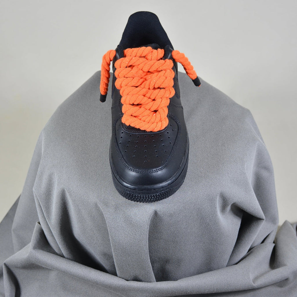 Pantofi Sport Nike Air Force 1 Low Custom Rope Laces Orange Black