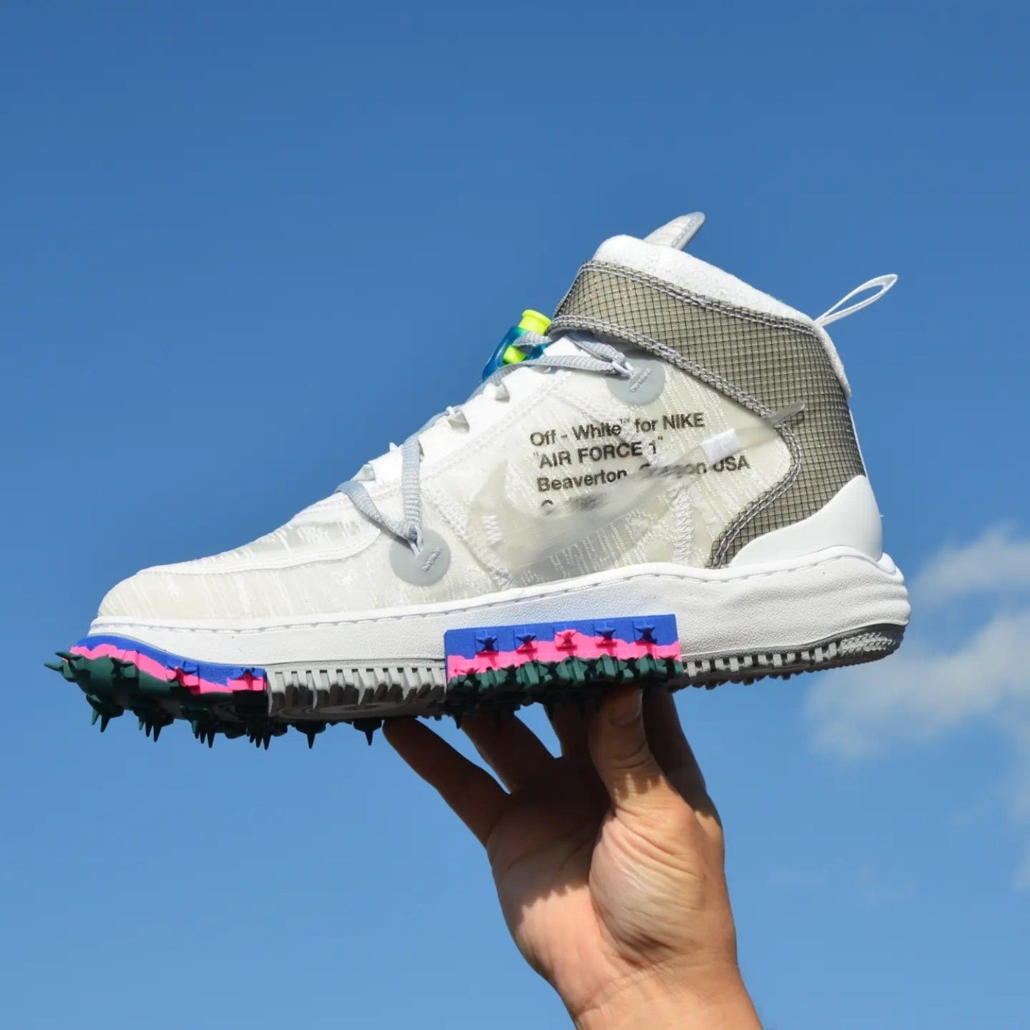 Pantofi Sport Nike Air Force 1 Mid x Off-White Blanc Alb
