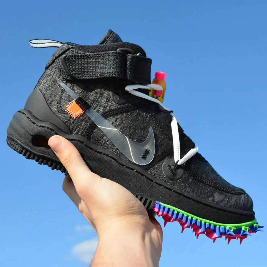 Pantofi Sport Nike Air Force 1 Mid x Off-White Black Negru