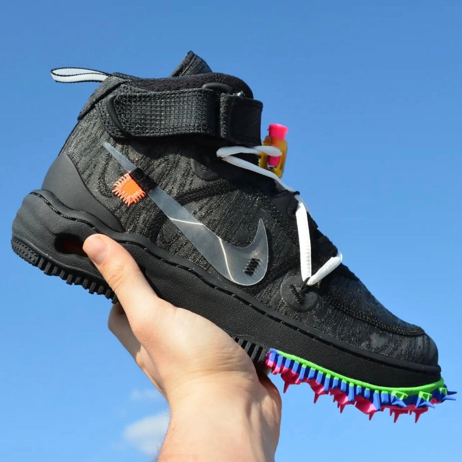 Pantofi Sport Nike Air Force 1 Mid x Off-White Black Negru