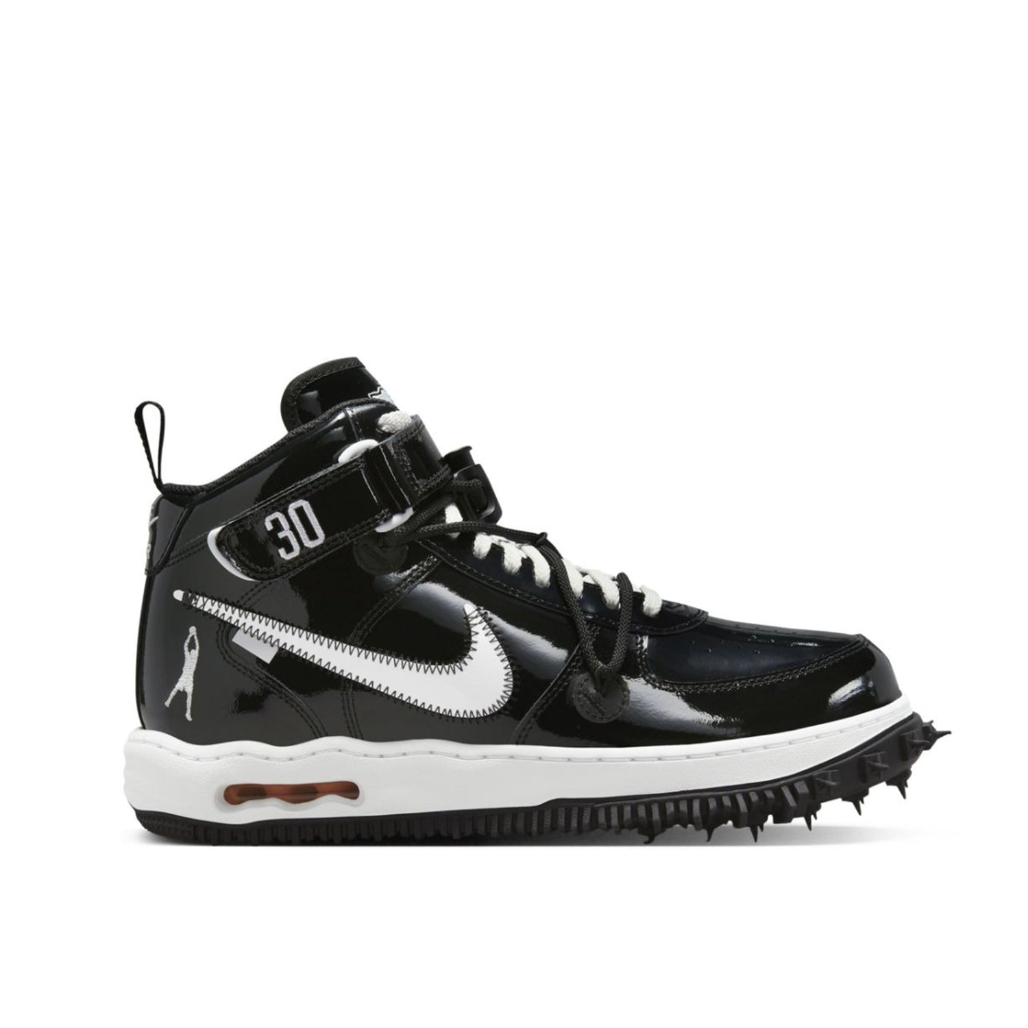 Pantofi Sport Nike Air Force 1 Mid x Off-White Black Sheed Negru