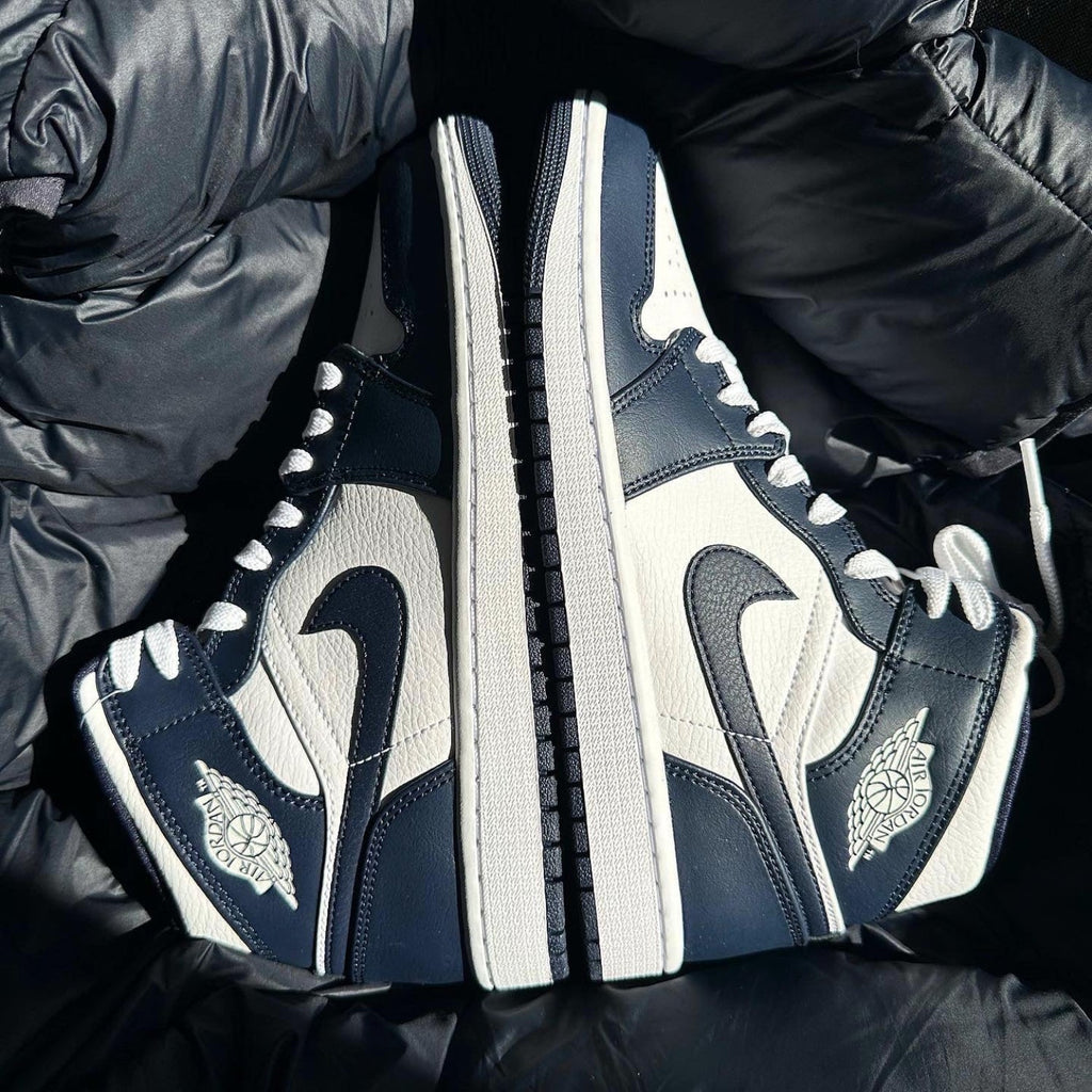 Jordan 1 Mid Obsidian Gold