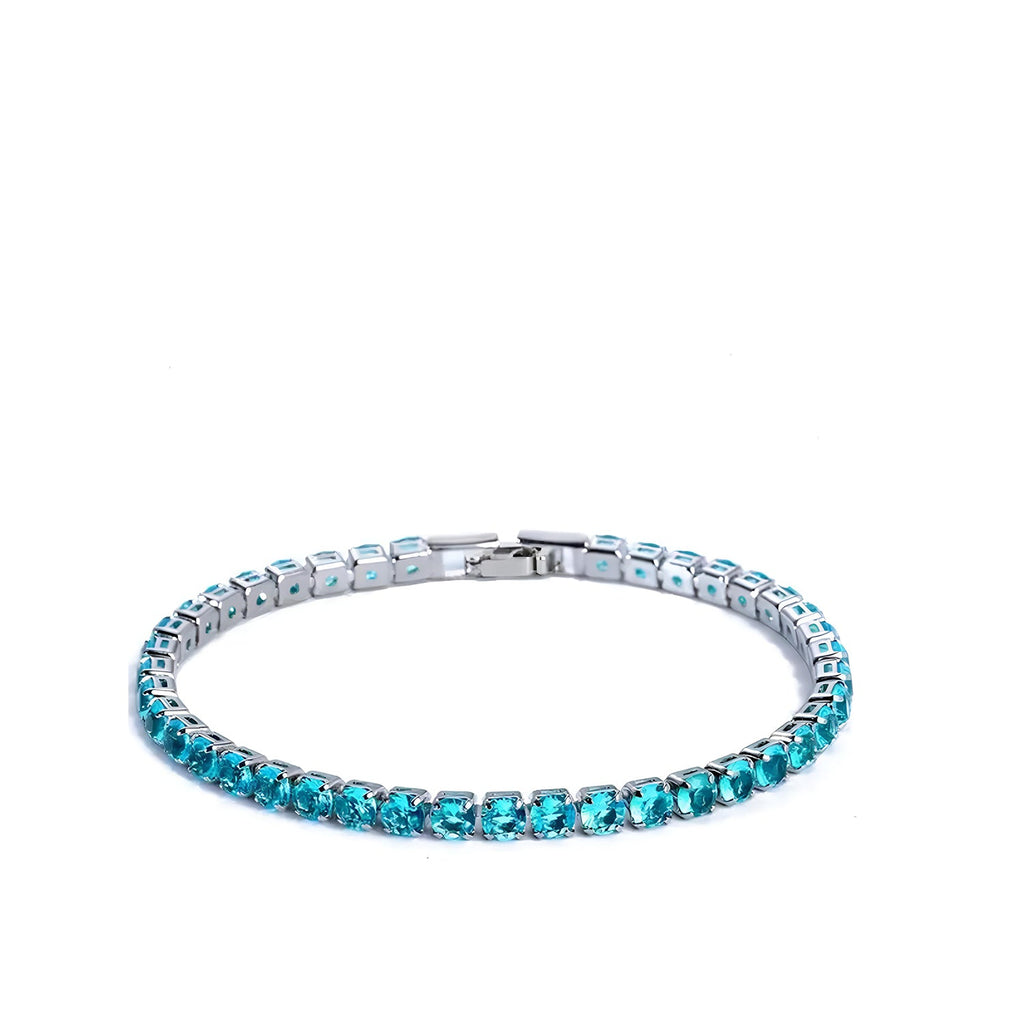 Bratara Tennis Baby Blue Rotund