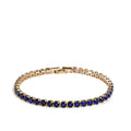 Bratara Tennis Golden Blue Piatra Rotunda