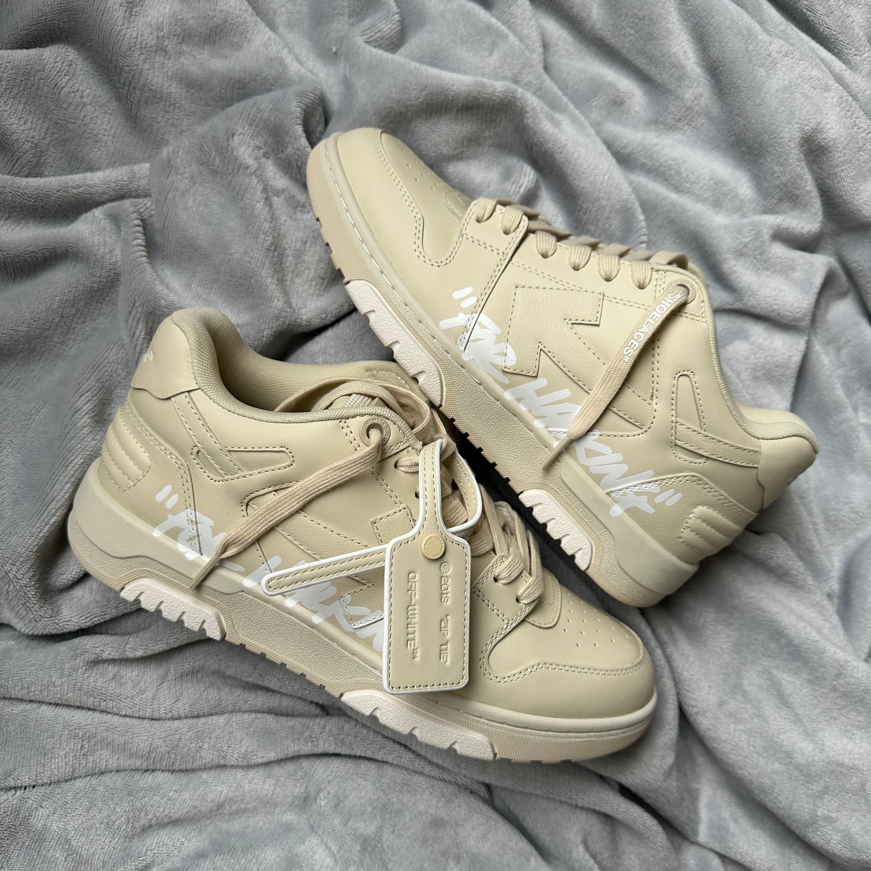 Pantofi Sport Off-White Out Of Office Low Beige For Walking OWIA259F24LEA0066101
