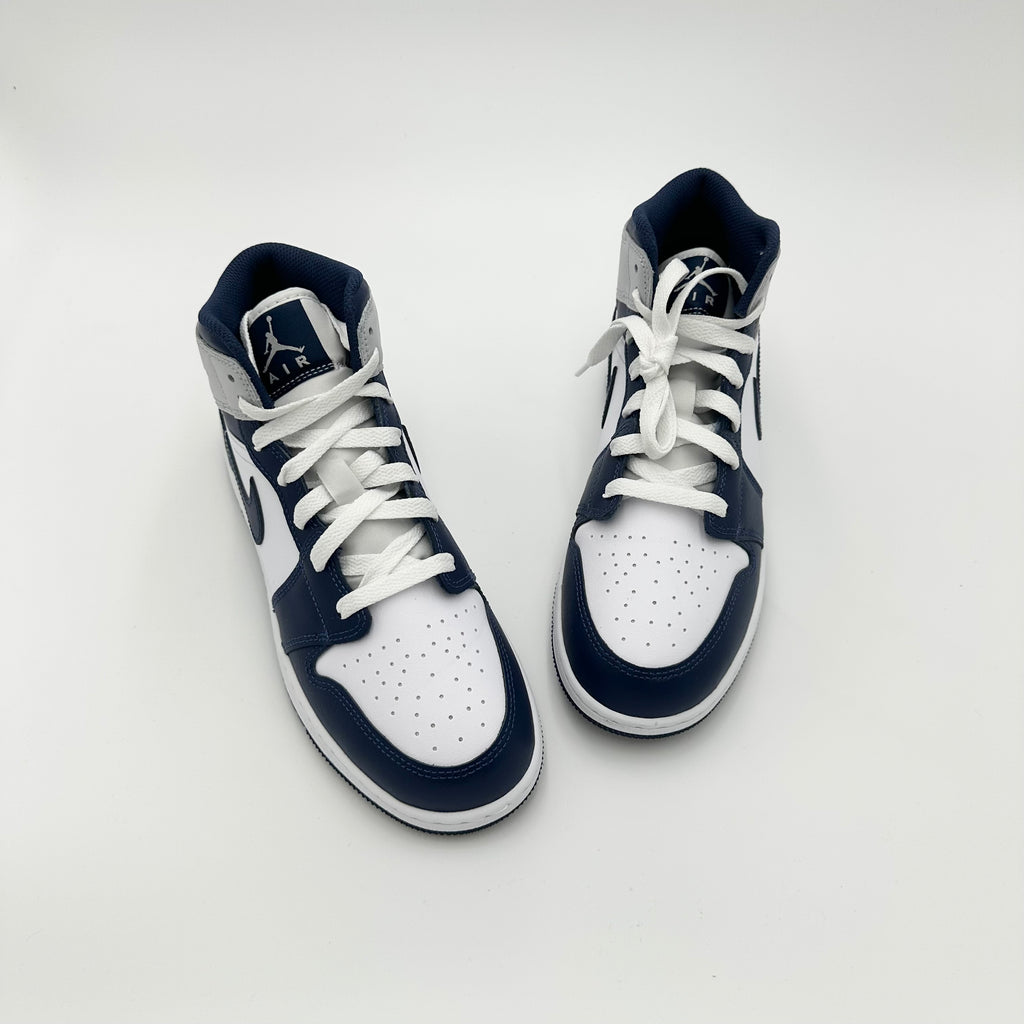 Pantofi Sport Air Jordan 1 Mid Wolfgrey Navy DQ8423-146