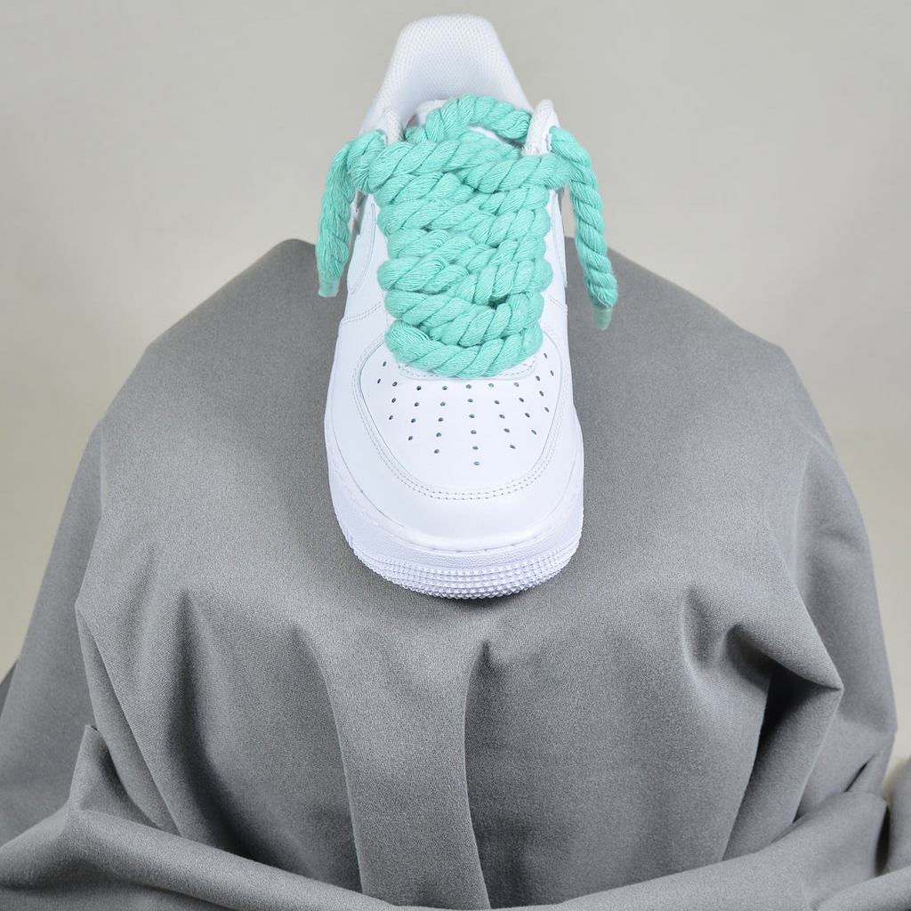 Pantofi Sport Nike Air Force 1 Low Custom Rope Laces Turcoaz