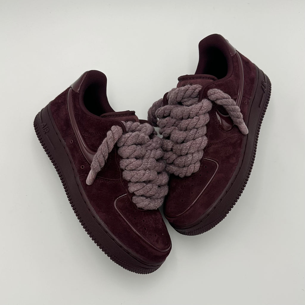 Pantofi Sport Nike Air Force 1 Low Custom Rope Laces Burgundy Crush HV4406-600