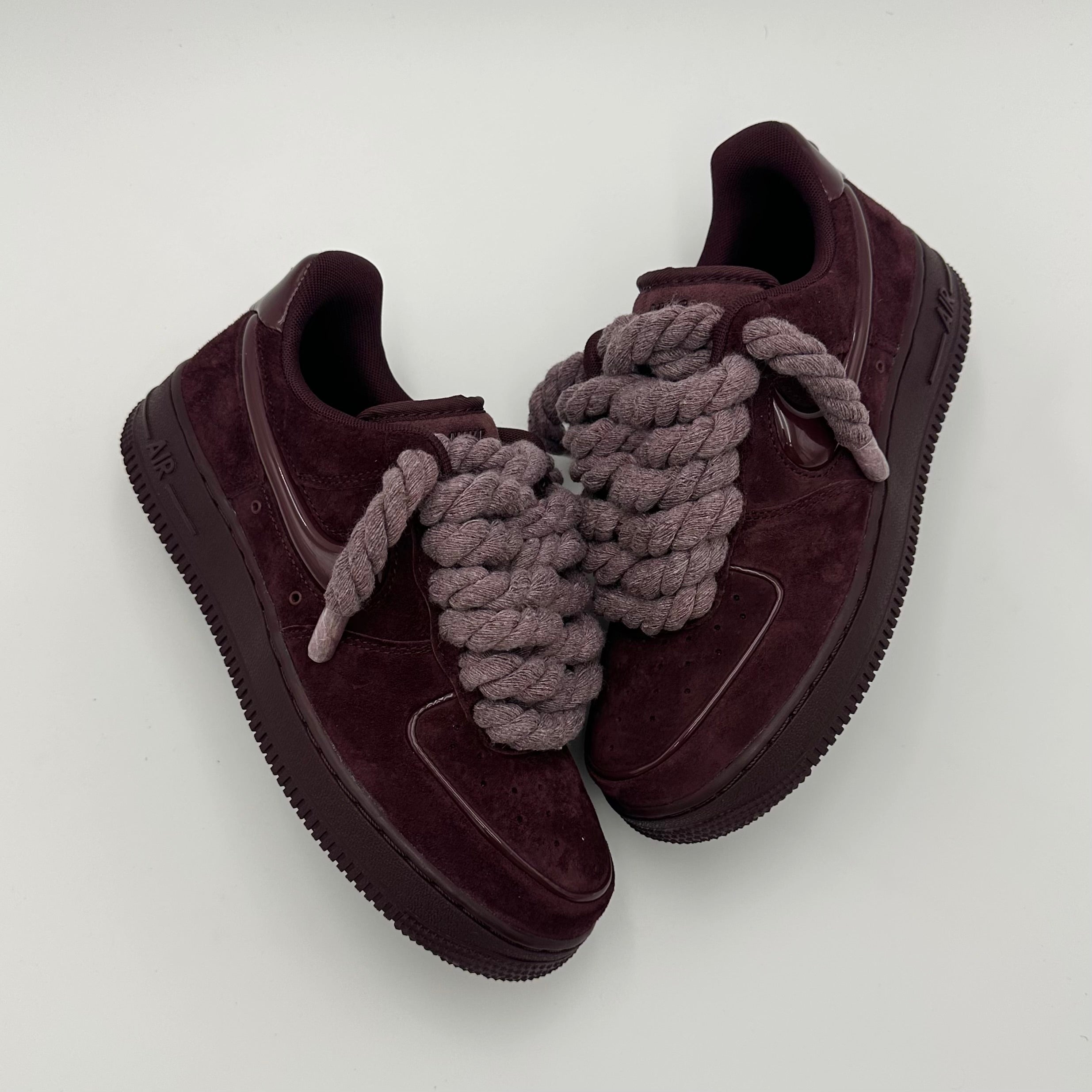 Pantofi Sport Nike Air Force 1 Low Custom Rope Laces Burgundy Crush HV4406-600