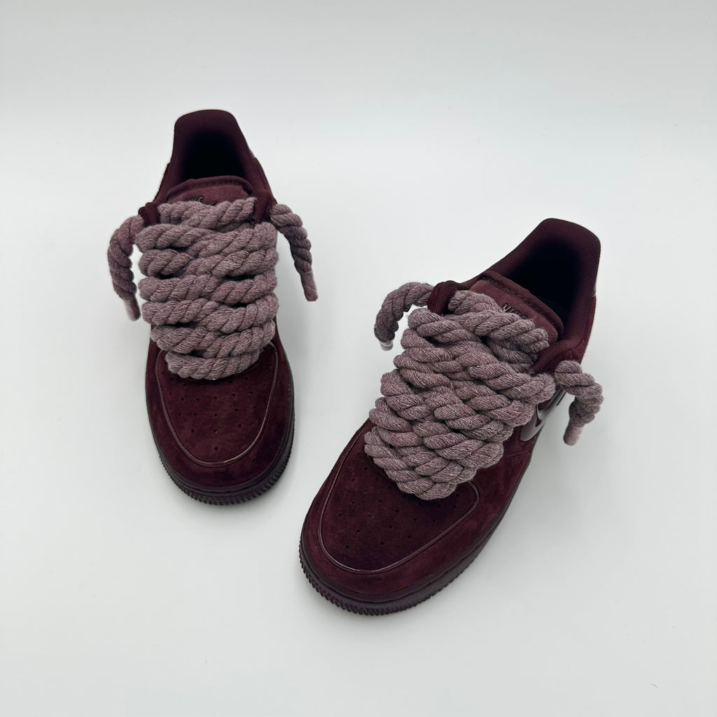 Pantofi Sport Nike Air Force 1 Low Custom Rope Laces Burgundy Crush HV4406-600