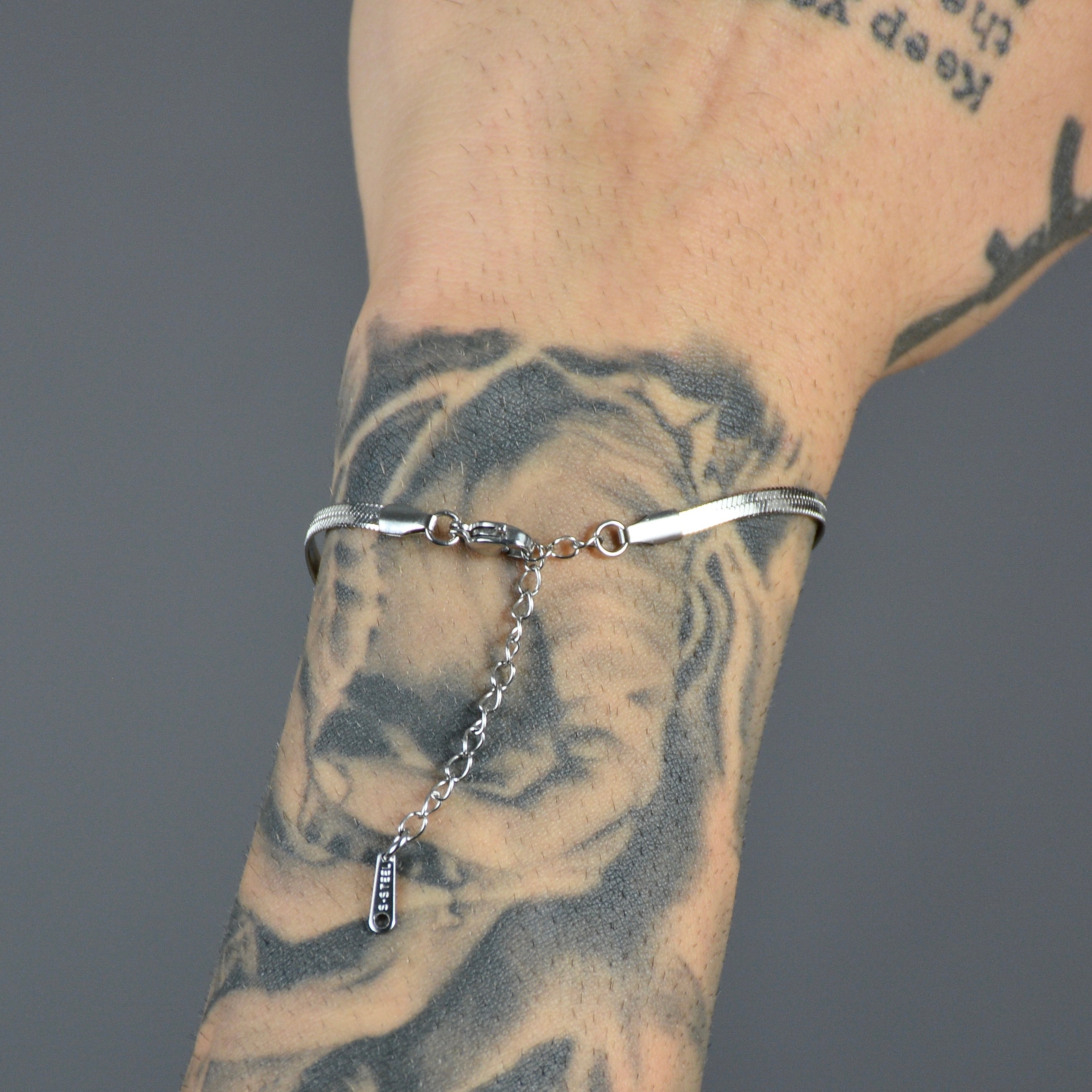 Set Colier+Bratara Snake Argintiu Unisex