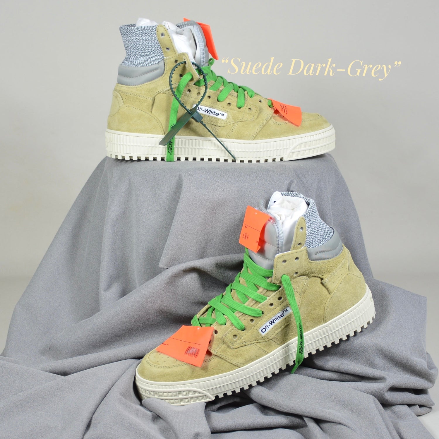 Pantofi Sport Off-White Off-Court 3.0 Suede Canvas Dark Grey