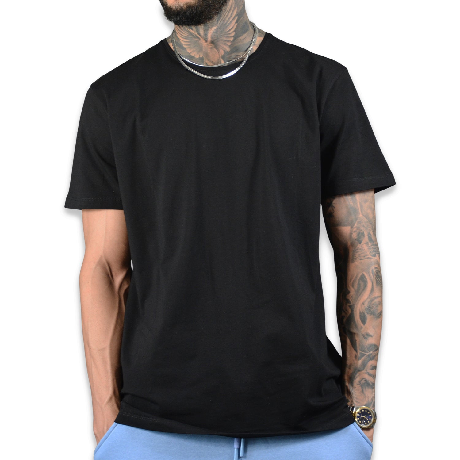 Tricou Negru Bumbac