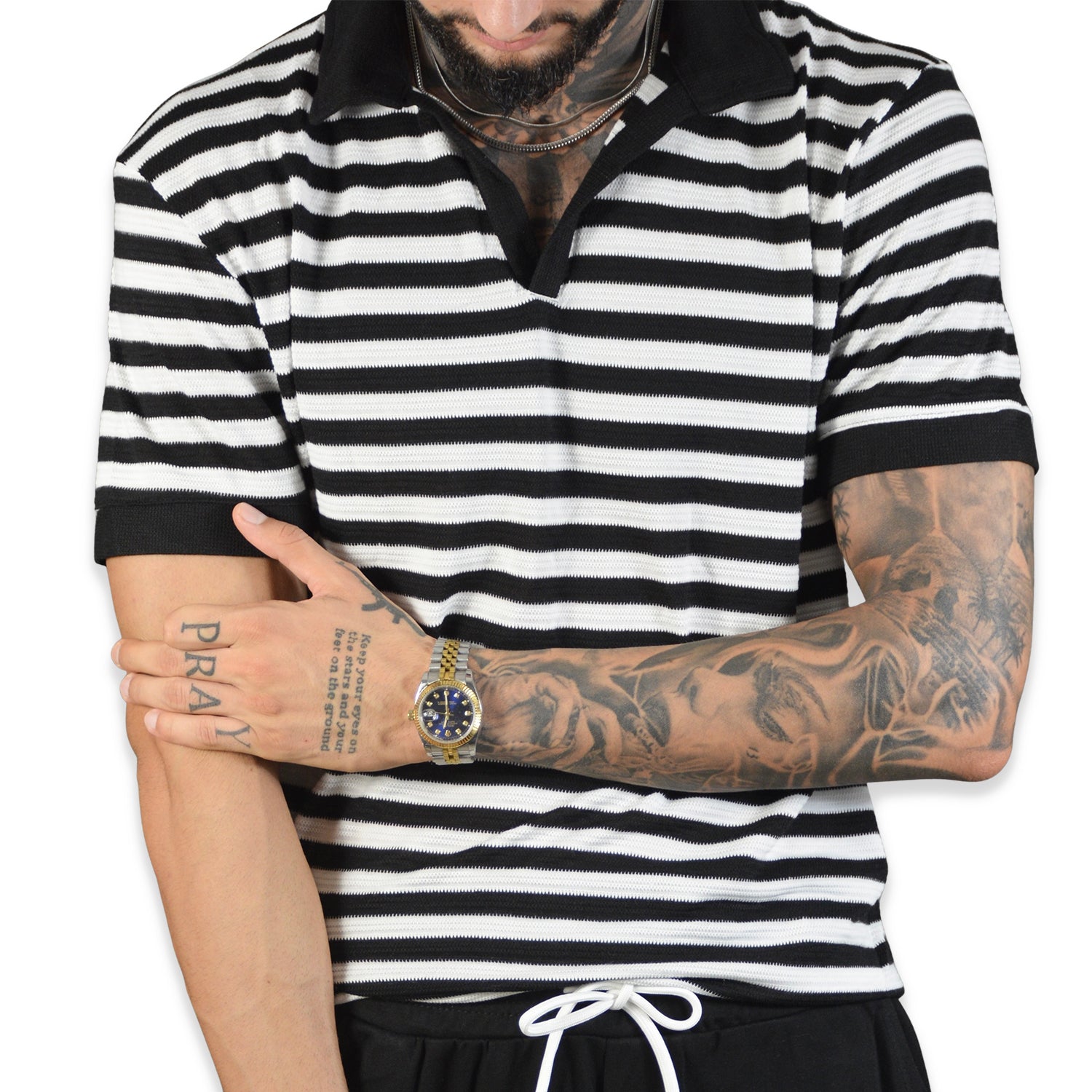 Tricou  Polo Old Money Bumbac Negru