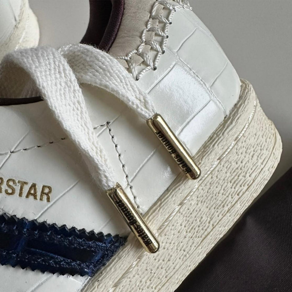 Adidas x Wales Bonner Superstar "White Croc" Sail Crem Bej