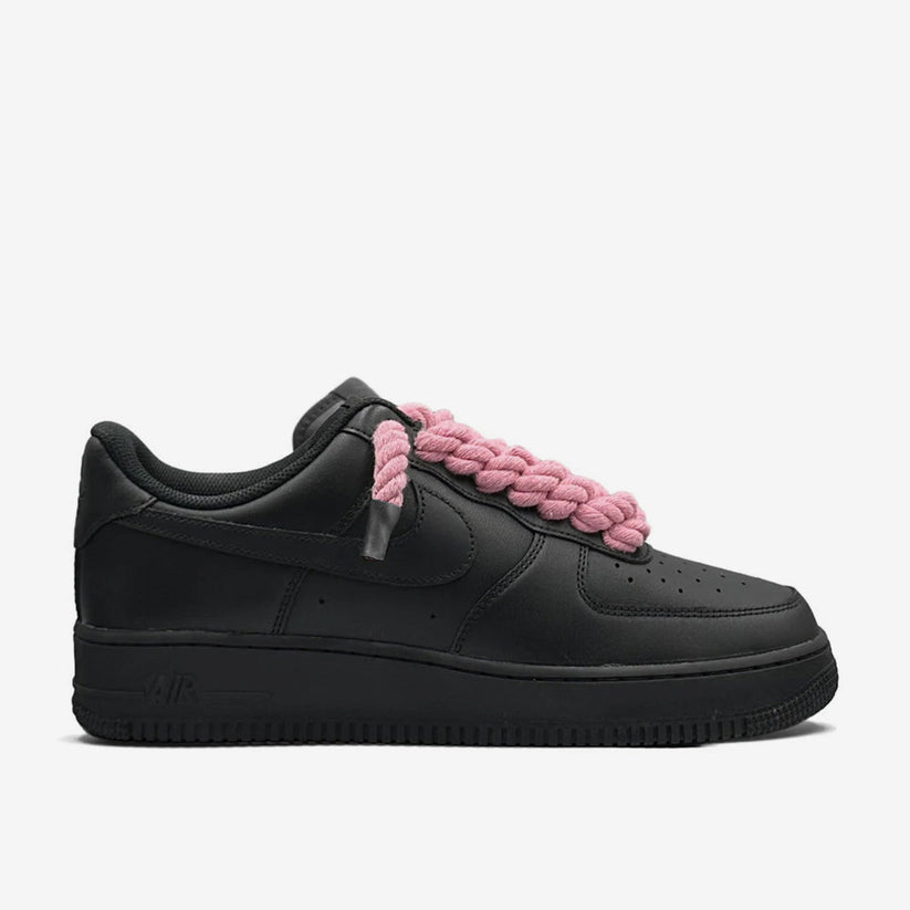 Pantofi Sport Nike Air Force 1 Low Rope Laces Black Pink