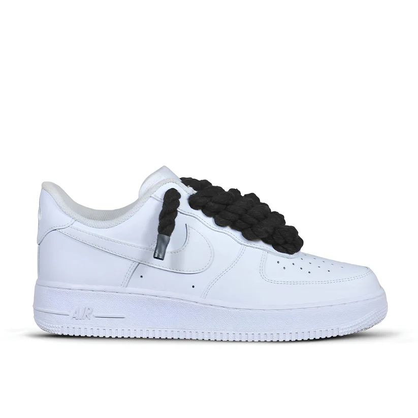 Pantofi Sport Nike Air Force 1 Low Custom Rope Laces Black
