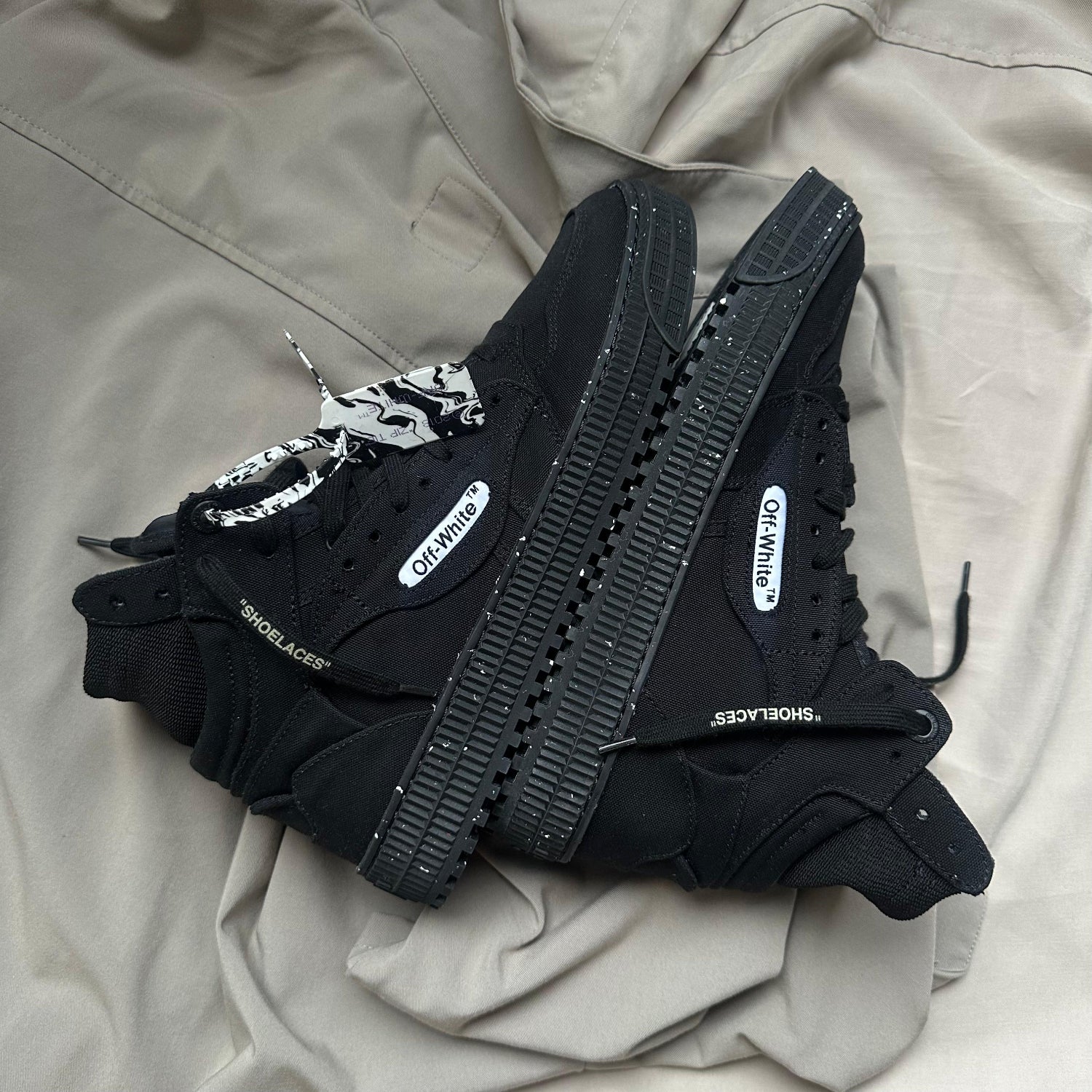 Pantofi Sport Off-White Off-Court 3.0 Black Canvas OMIA065F21FAB0011010
