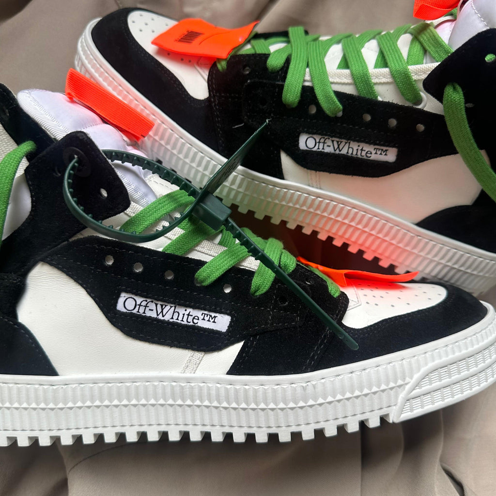 Pantofi Sport Off-White Off-Court 3.0 Black White Green OMIA065S22LEA0040155