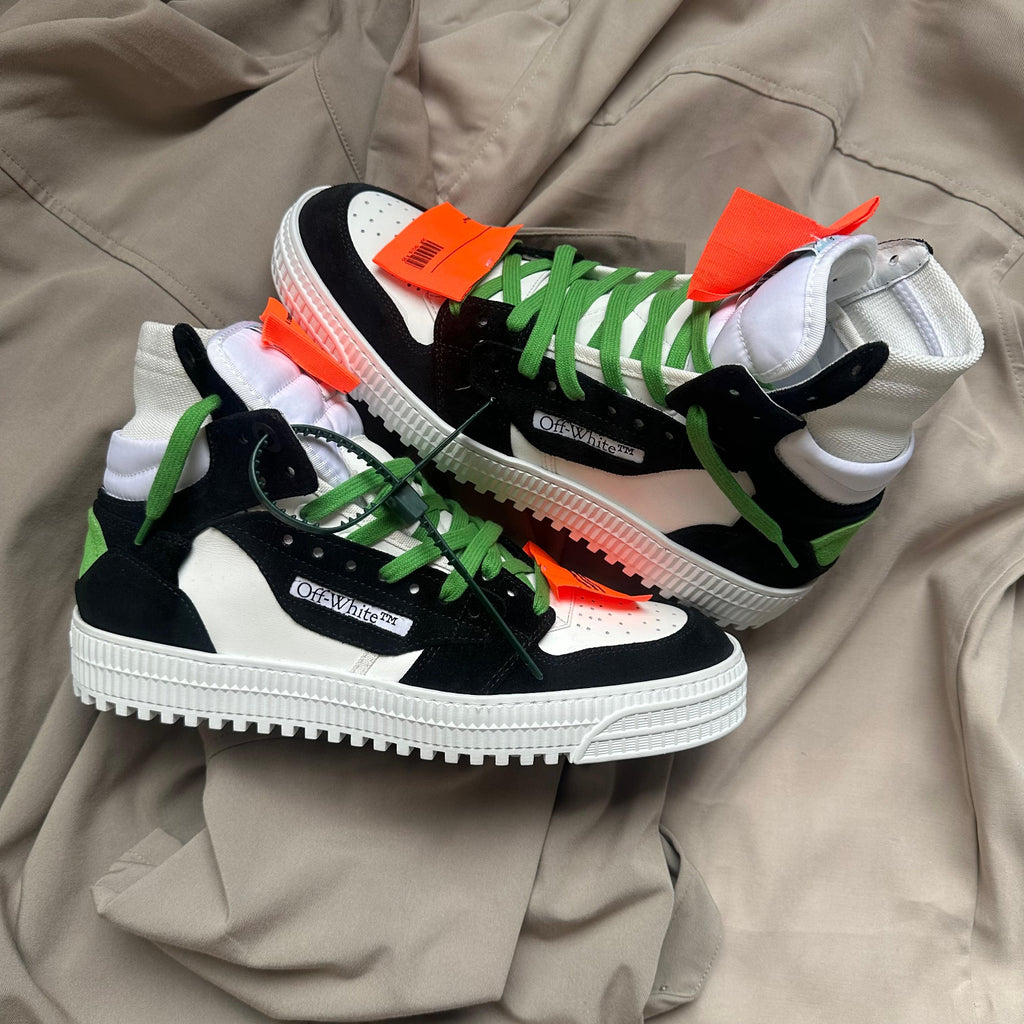 Pantofi Sport Off-White Off-Court 3.0 Black White Green OMIA065S22LEA0040155