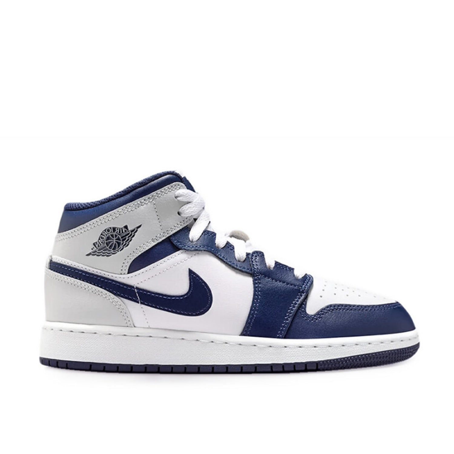 Pantofi Sport Air Jordan 1 Mid Wolfgrey Navy DQ8423-146