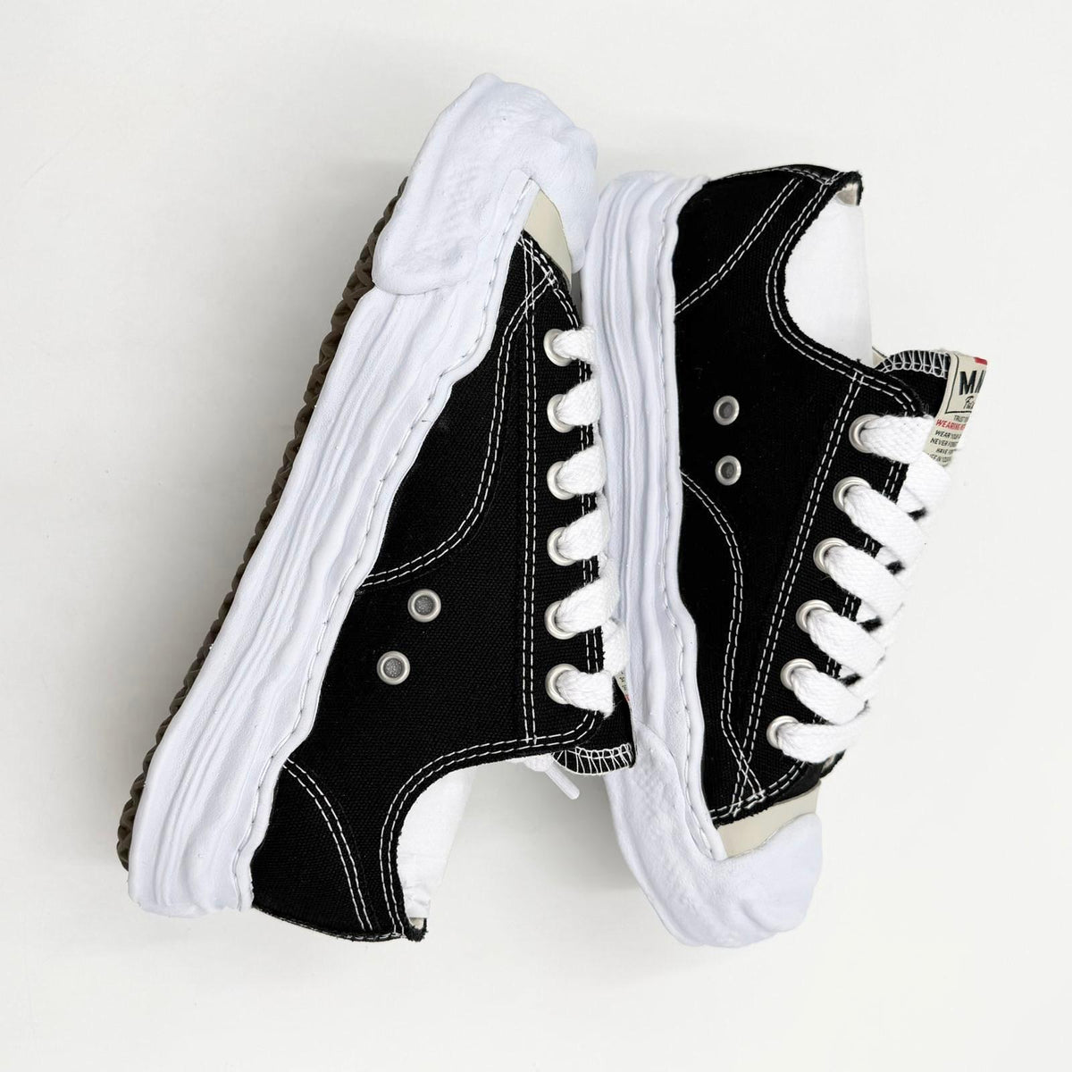 Pantofi Sport Maison Mihara Yasuhiro OG Sole Canvas Low Hank Black A05FW702