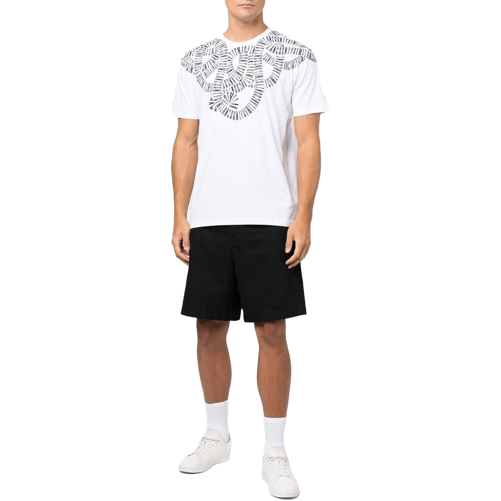 Tricou Marcelo Burlon White Snake Motif CMAA018C99JER003