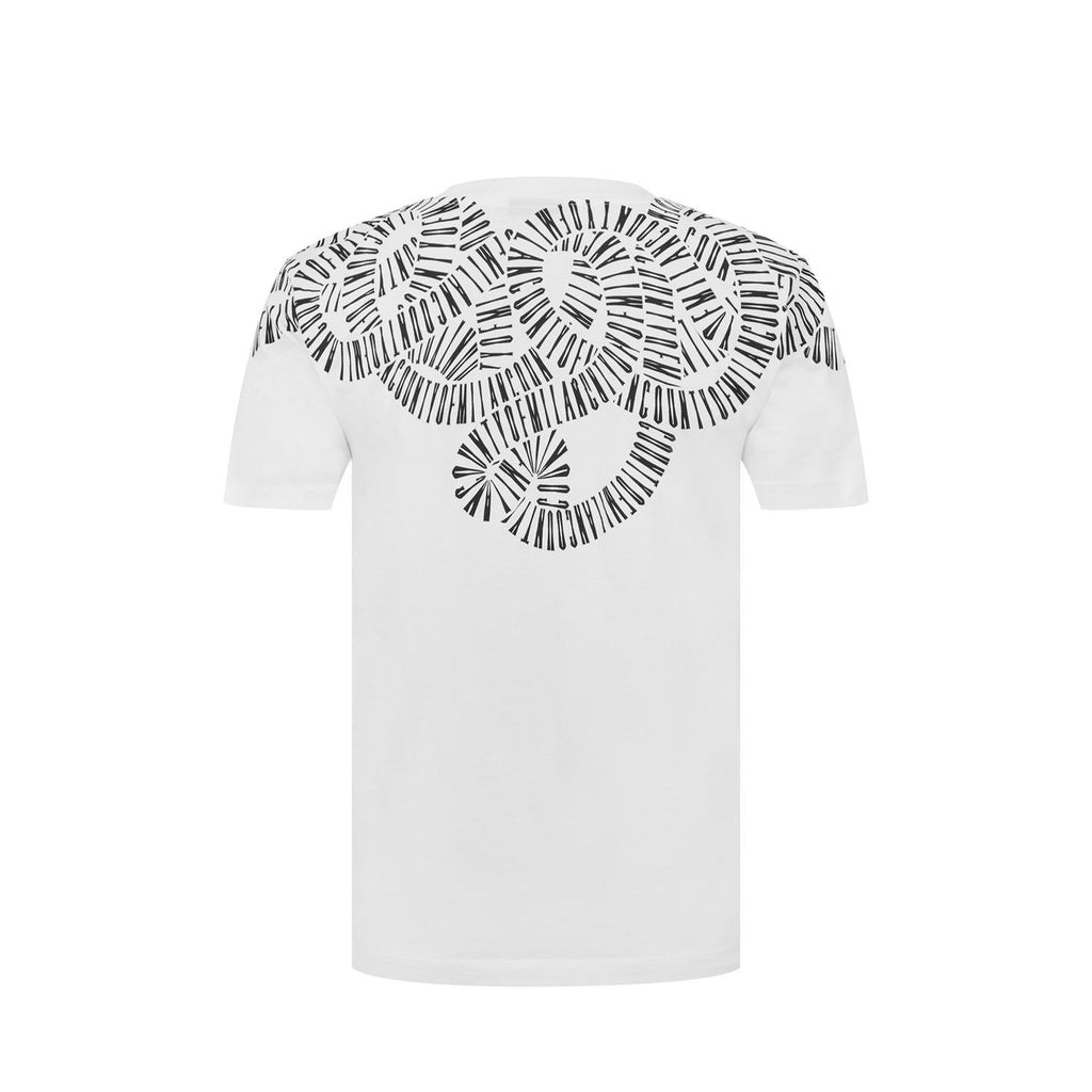 Tricou Marcelo Burlon White Snake Motif CMAA018C99JER003