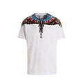 Tricou Marcelo Burlon White-Multicolor Blue Wings CMAA018S23JER002