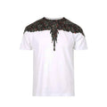 Tricou Marcelo Burlon White Leopard Multicolor Wings CMAA018S23JER005