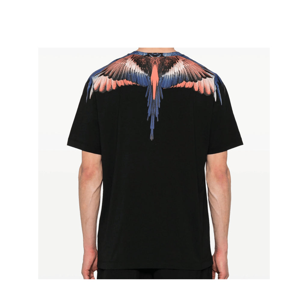 Tricou Marcelo Burlon Black-Multicolor Blue Wings CMAA056S24JER001