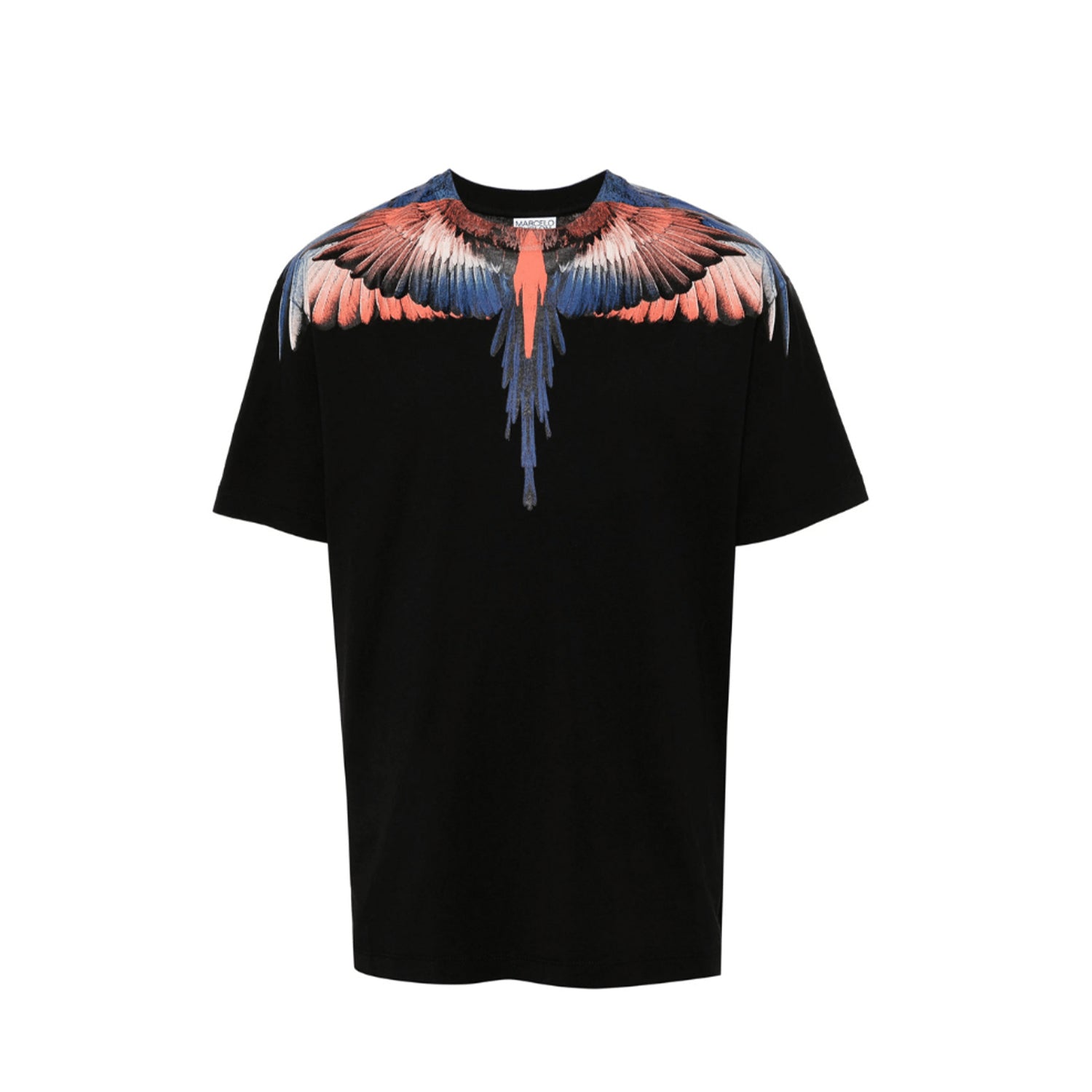 Tricou Marcelo Burlon Black-Multicolor Blue Wings CMAA056S24JER001